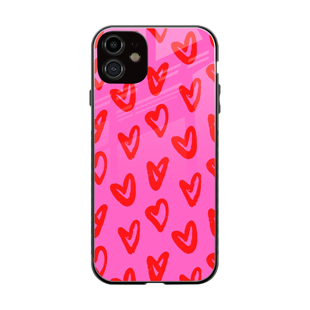 Heart Bloom back phone cover | glass case for iphone 12