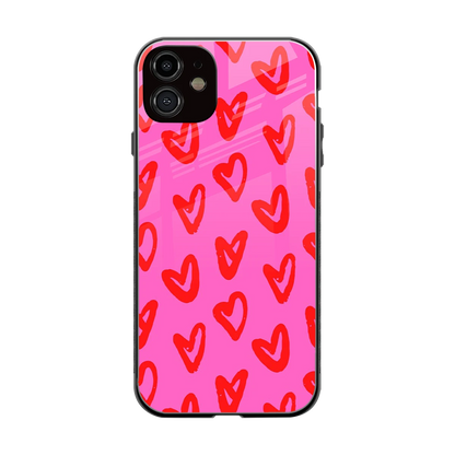 Heart Bloom back phone cover | glass case for iphone 12