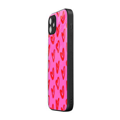 Heart Bloom iphone 12 mobile cover | shockproof glass phone case