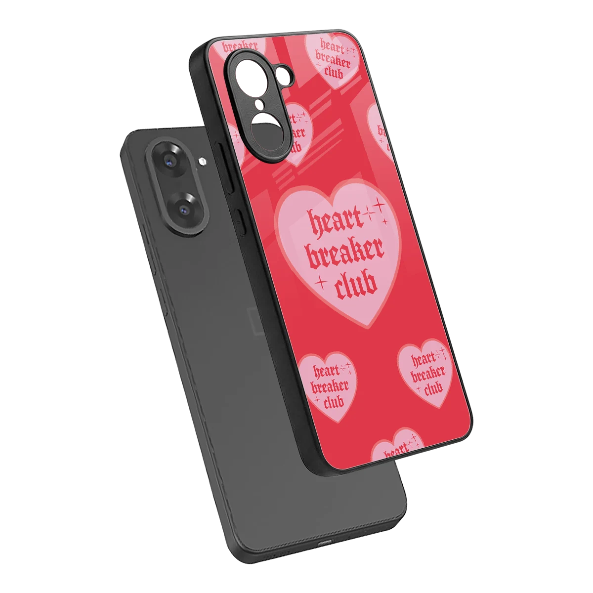 Heart Breaker Club sleek oneplus nord ce5 5g cover with tempered glass back and TPU edges