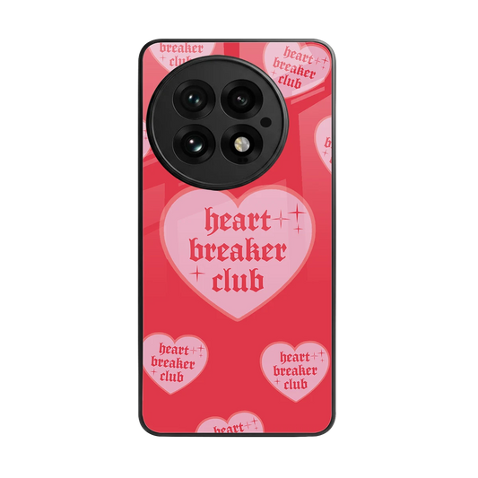 Heart Breaker Club back phone cover | glass case for oneplus 13