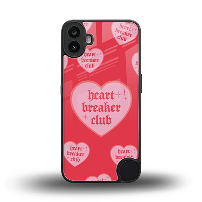 Heart Breaker Club back phone cover | glass case for cmf nothing phone 1