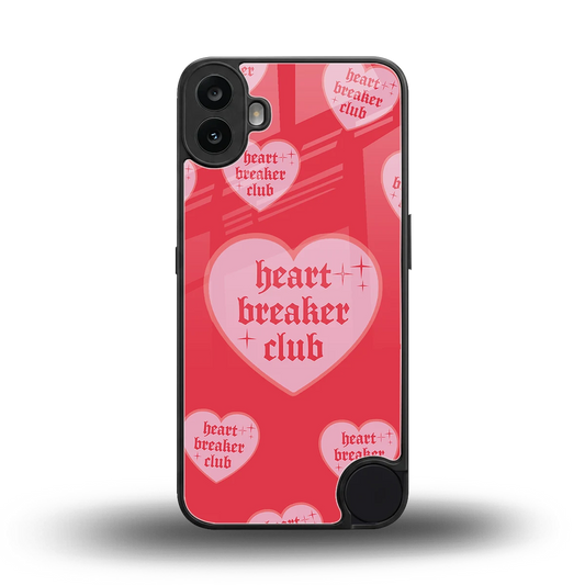 Heart Breaker Club back phone cover | glass case for cmf nothing phone 1