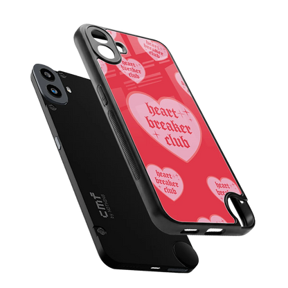 Heart Breaker Club sleek cmf nothing phone 1 cover with tempered glass back and TPU edges