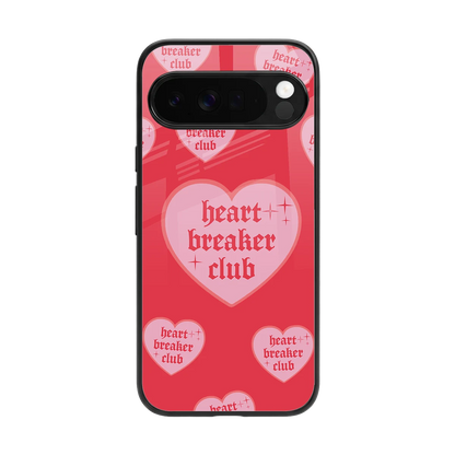 Heart Breaker Club back phone cover | glass case for google pixel 10 pro xl