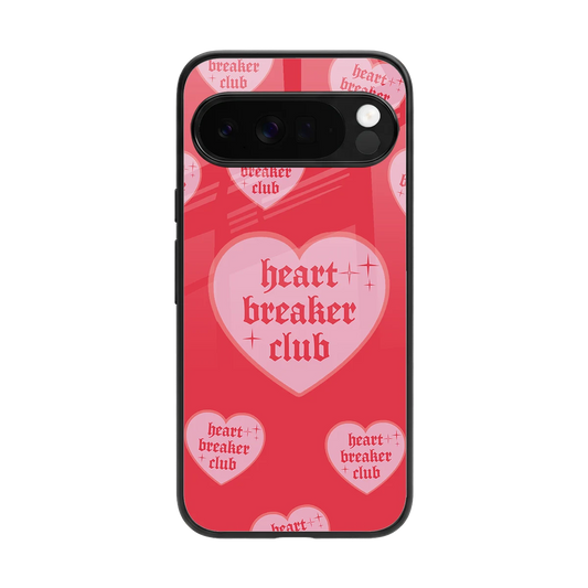 Heart Breaker Club back phone cover | glass case for google pixel 10 pro xl