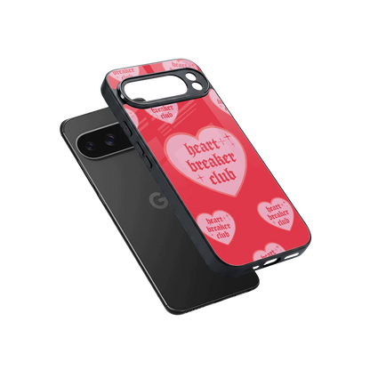 Heart Breaker Club sleek google pixel 10 pro xl cover with tempered glass back and TPU edges