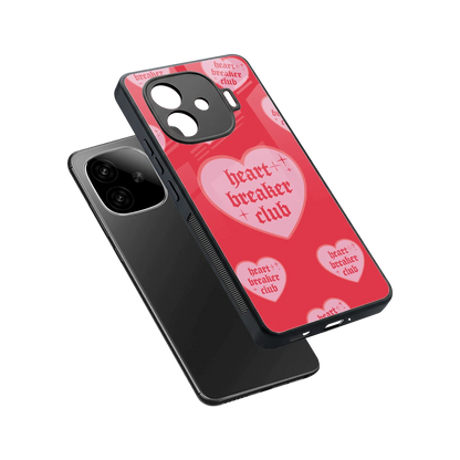 Heart Breaker Club sleek iqoo neo 10r 5g cover with tempered glass back and TPU edges