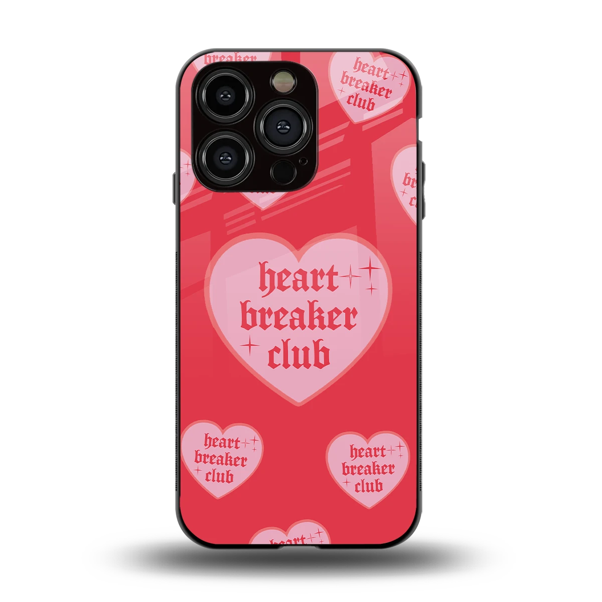 Heart Breaker Club back phone cover | glass case for iphone 13 pro