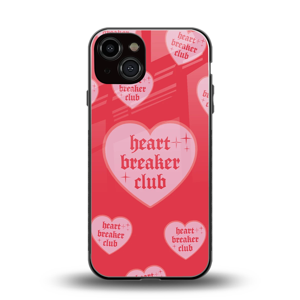 Heart Breaker Club back phone cover | glass case for iphone 14