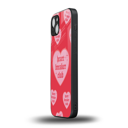 Heart Breaker Club iphone 15 plus mobile cover | shockproof glass phone case