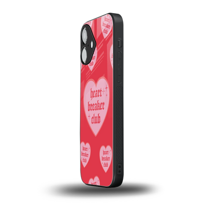 Heart Breaker Club iPhone 16 mobile cover | shockproof glass phone case