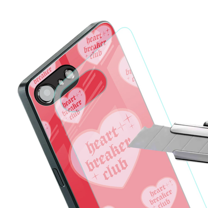 Heart Breaker Club stylish phone case for iphone 16e | glossy glass and slim fit