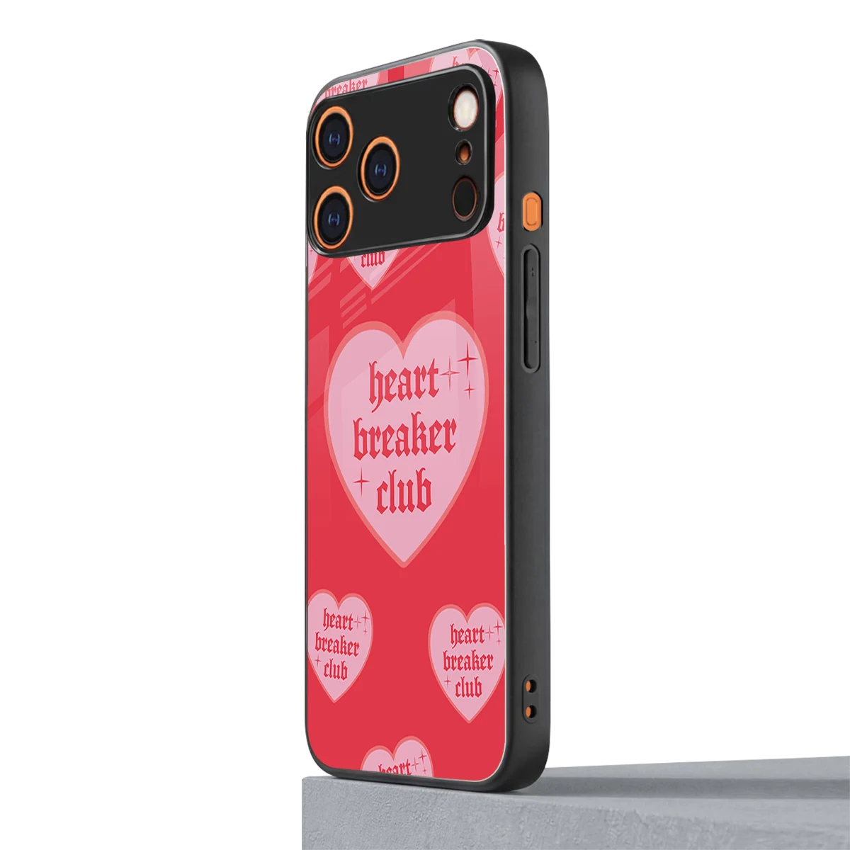 Heart Breaker Club iphone 17 pro mobile cover | shockproof glass phone case