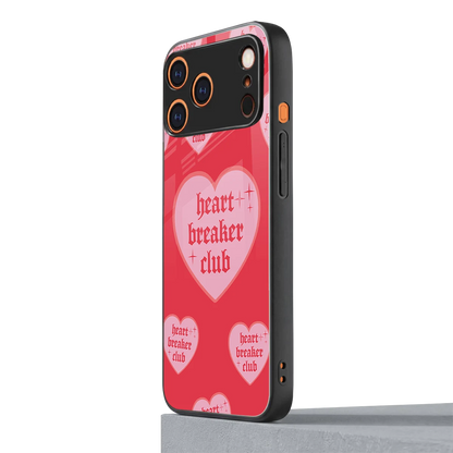 Heart Breaker Club iphone 17 pro mobile cover | shockproof glass phone case