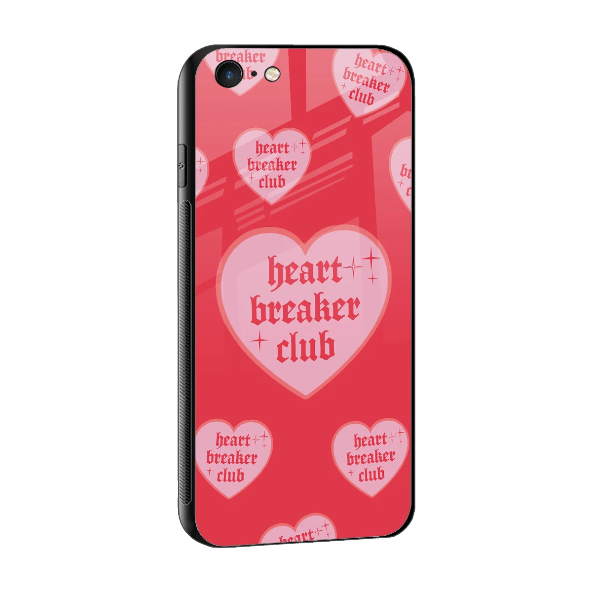 Heart Breaker Club sleek iphone 6s plus cover with tempered glass back and TPU edges