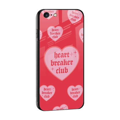 Heart Breaker Club sleek iphone 6s cover with tempered glass back and TPU edges