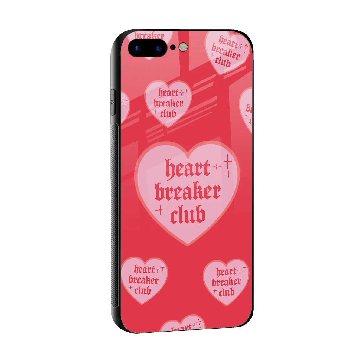 Heart Breaker Club sleek iphone 7 plus cover with tempered glass back and TPU edges