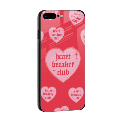 Heart Breaker Club sleek iphone 7 plus cover with tempered glass back and TPU edges