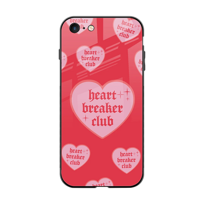Heart Breaker Club back phone cover | glass case for iphone 8
