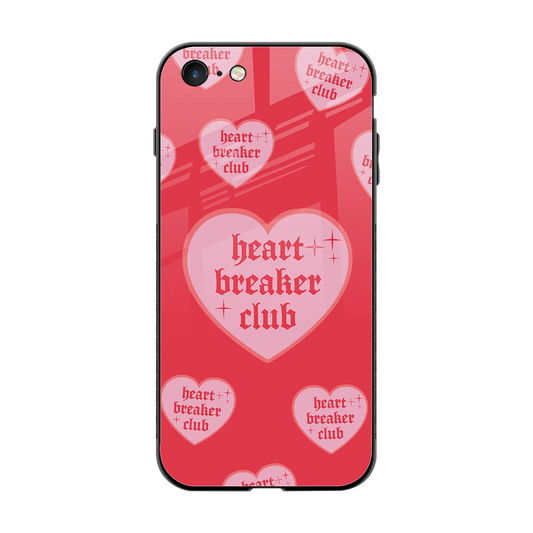 Heart Breaker Club back phone cover | glass case for iphone 8