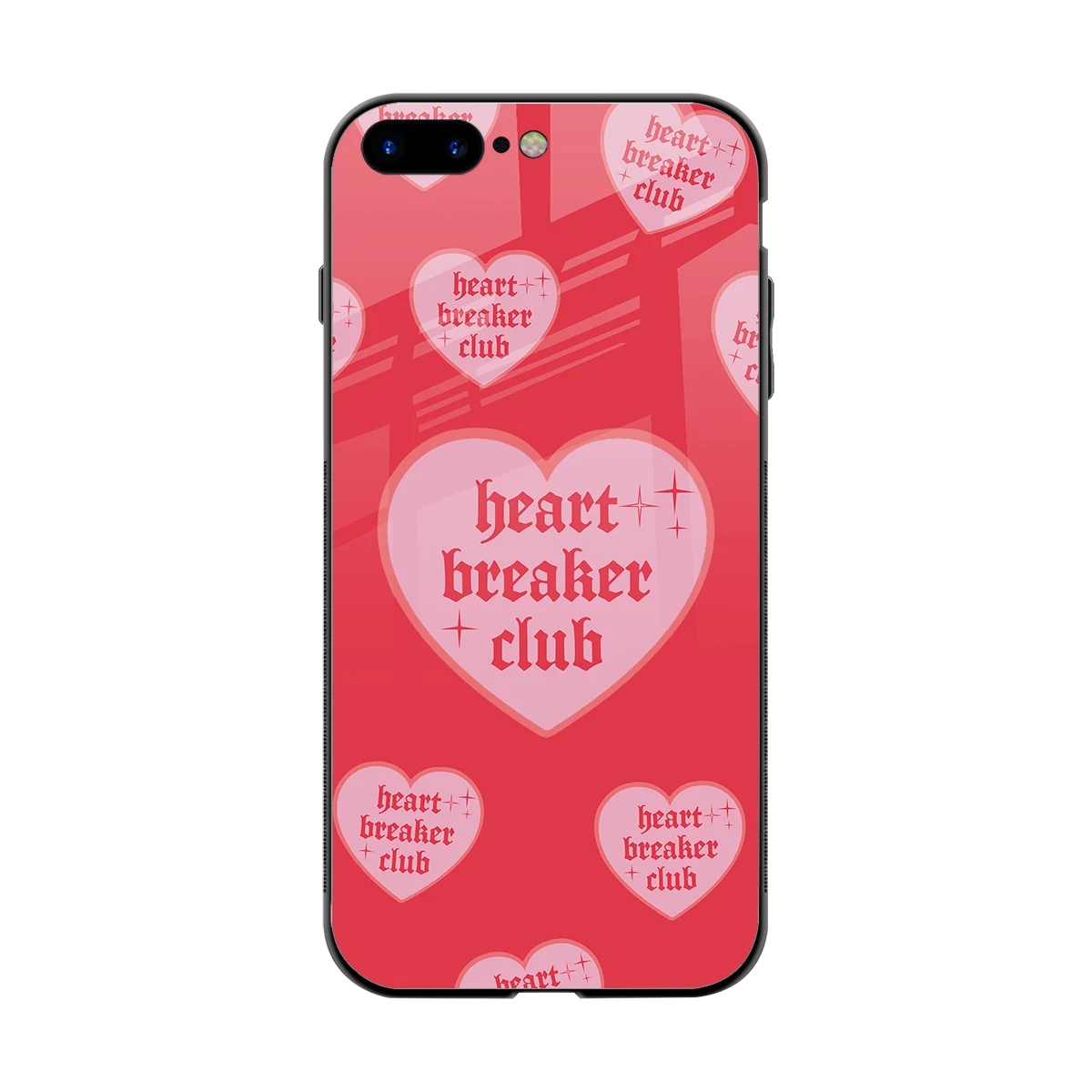Heart Breaker Club back phone cover | glass case for iphone 7 plus