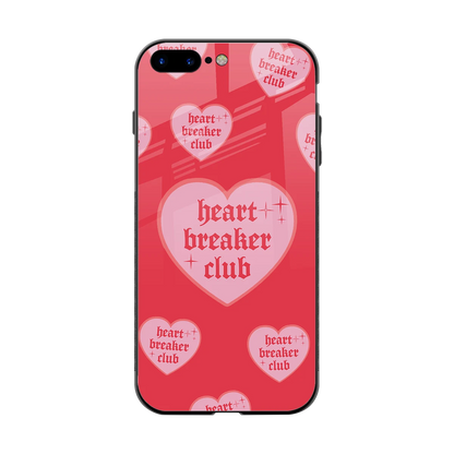 Heart Breaker Club back phone cover | glass case for iphone 7 plus