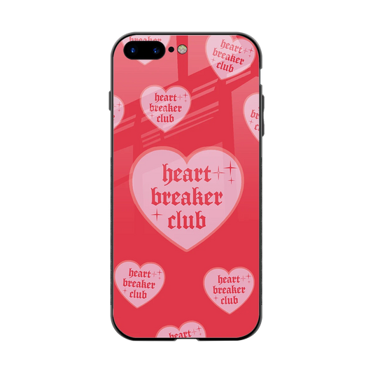 Heart Breaker Club back phone cover | glass case for iphone 7 plus