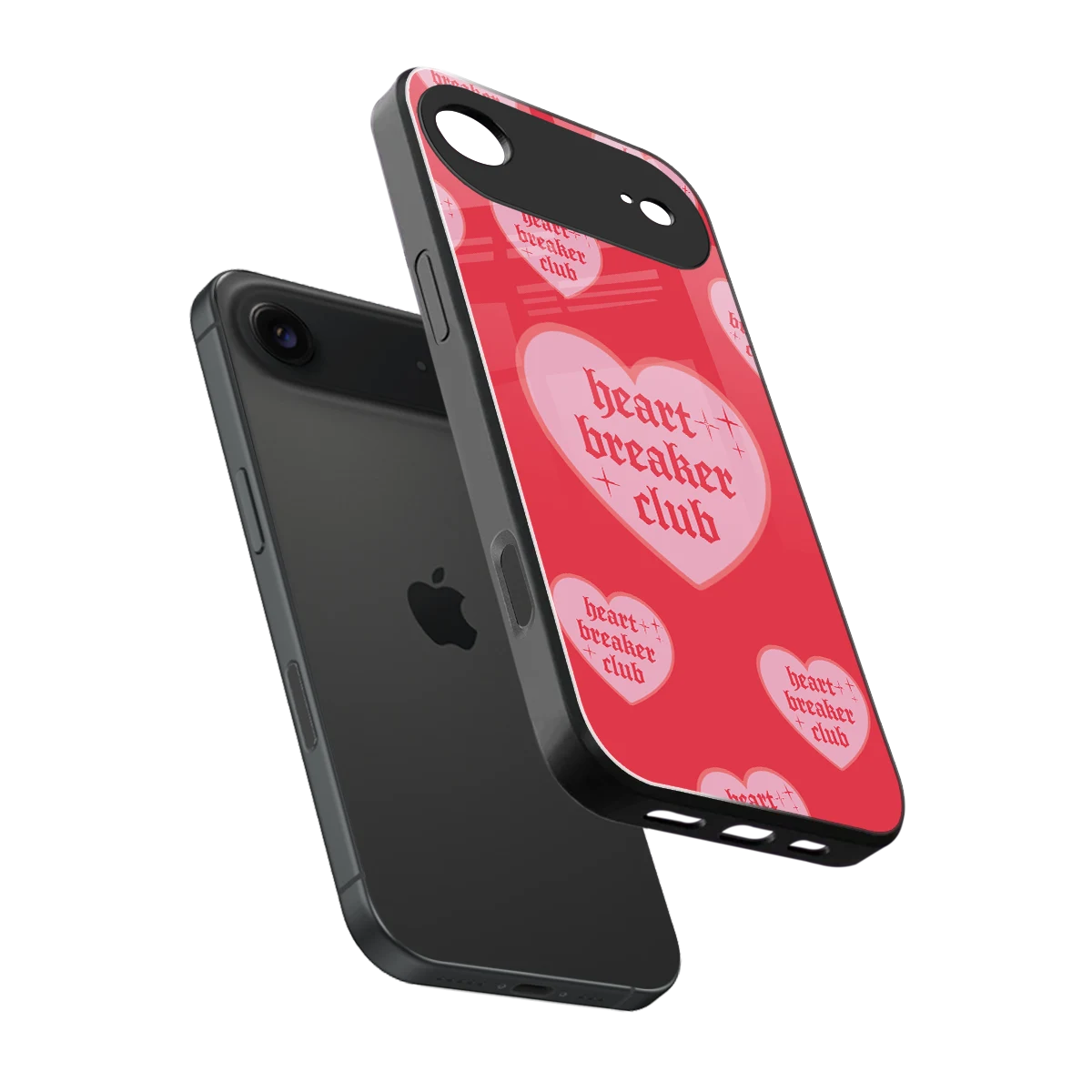 Heart Breaker Club sleek iphone air cover with tempered glass back and TPU edges