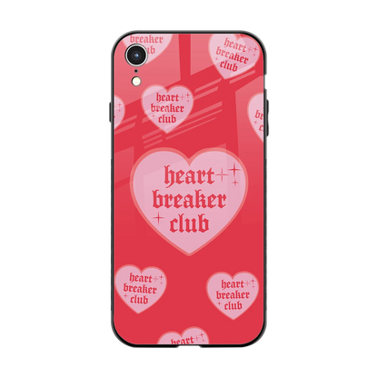 Heart Breaker Club back phone cover | glass case for iphone xr