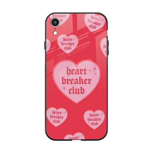 Heart Breaker Club back phone cover | glass case for iphone xr
