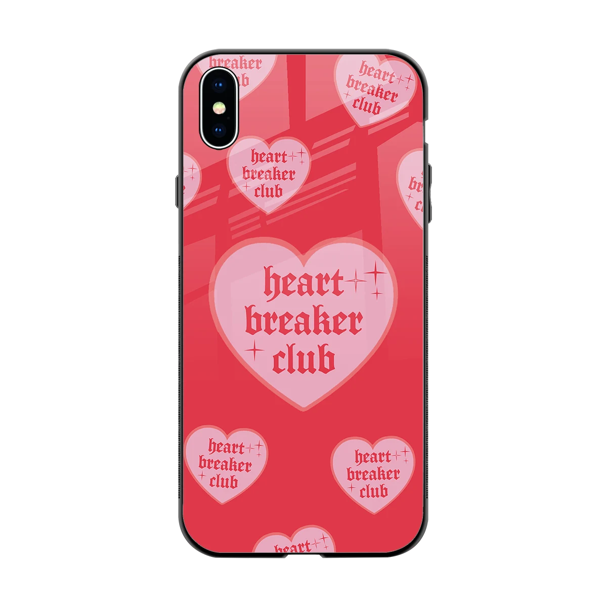 Heart Breaker Club back phone cover | glass case for iphone xs max