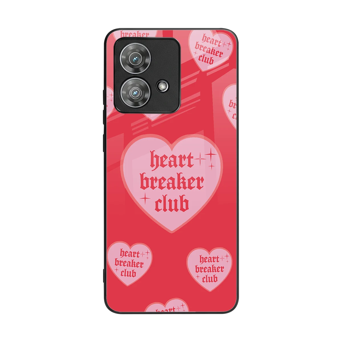 Heart Breaker Club back phone cover | glass case for motorola edge 40 neo 5g