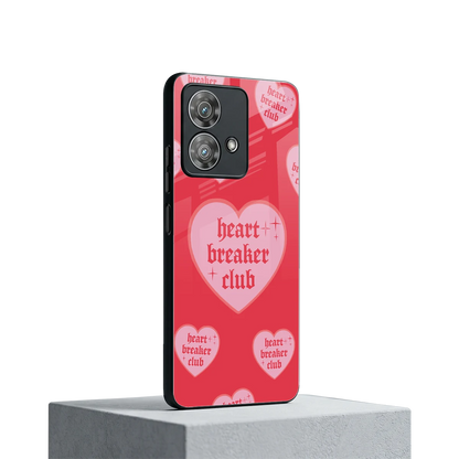 Heart Breaker Club motorola edge 40 neo 5g mobile cover | shockproof glass phone case