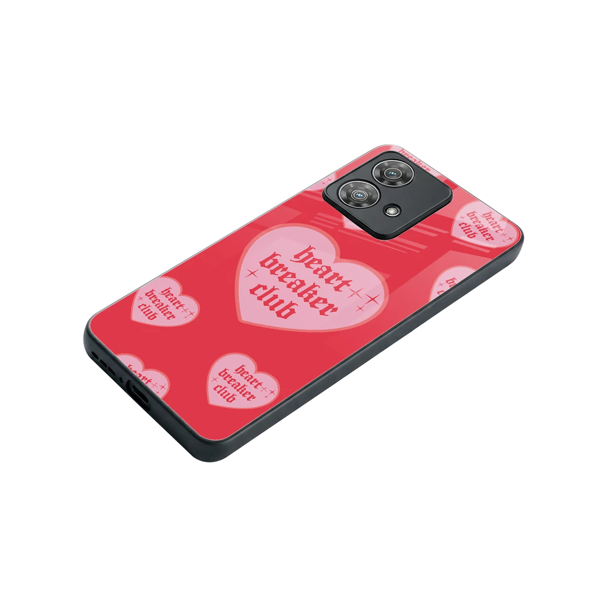 Heart Breaker Club stylish phone case for motorola edge 40 neo 5g | glossy glass and slim fit