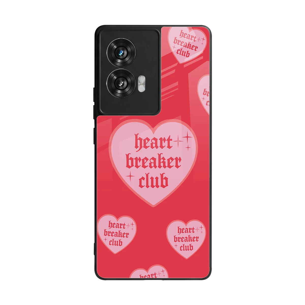 Heart Breaker Club back phone cover | glass case for motorola edge 50 fusion