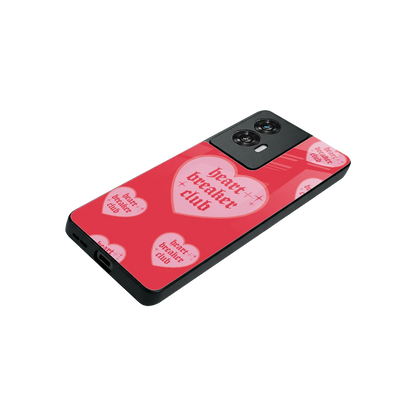 Heart Breaker Club stylish phone case for motorola edge 50 fusion | glossy glass and slim fit