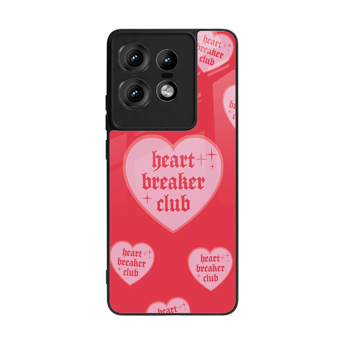 Heart Breaker Club back phone cover | glass case for motorola edge 50 pro
