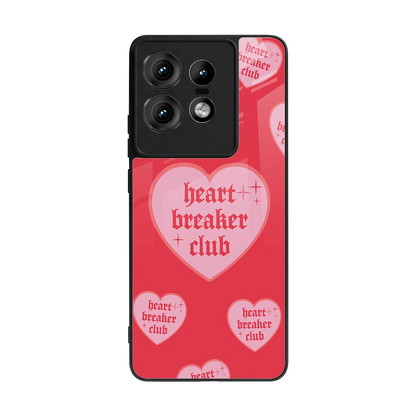 Heart Breaker Club back phone cover | glass case for motorola edge 50 pro