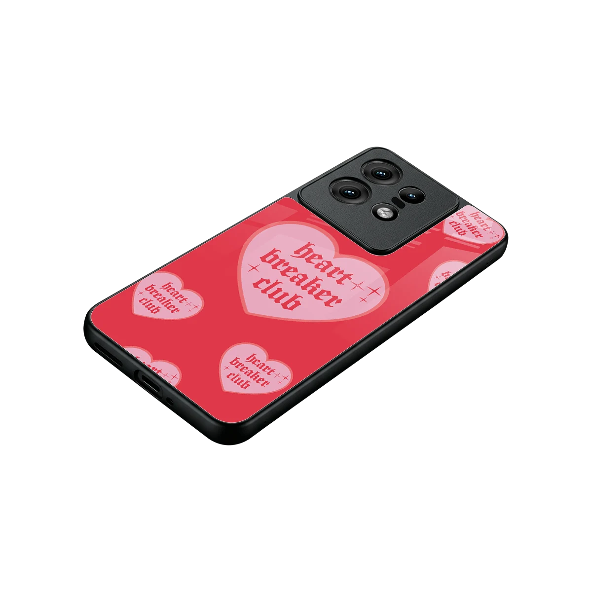 Heart Breaker Club stylish phone case for motorola edge 50 pro | glossy glass and slim fit