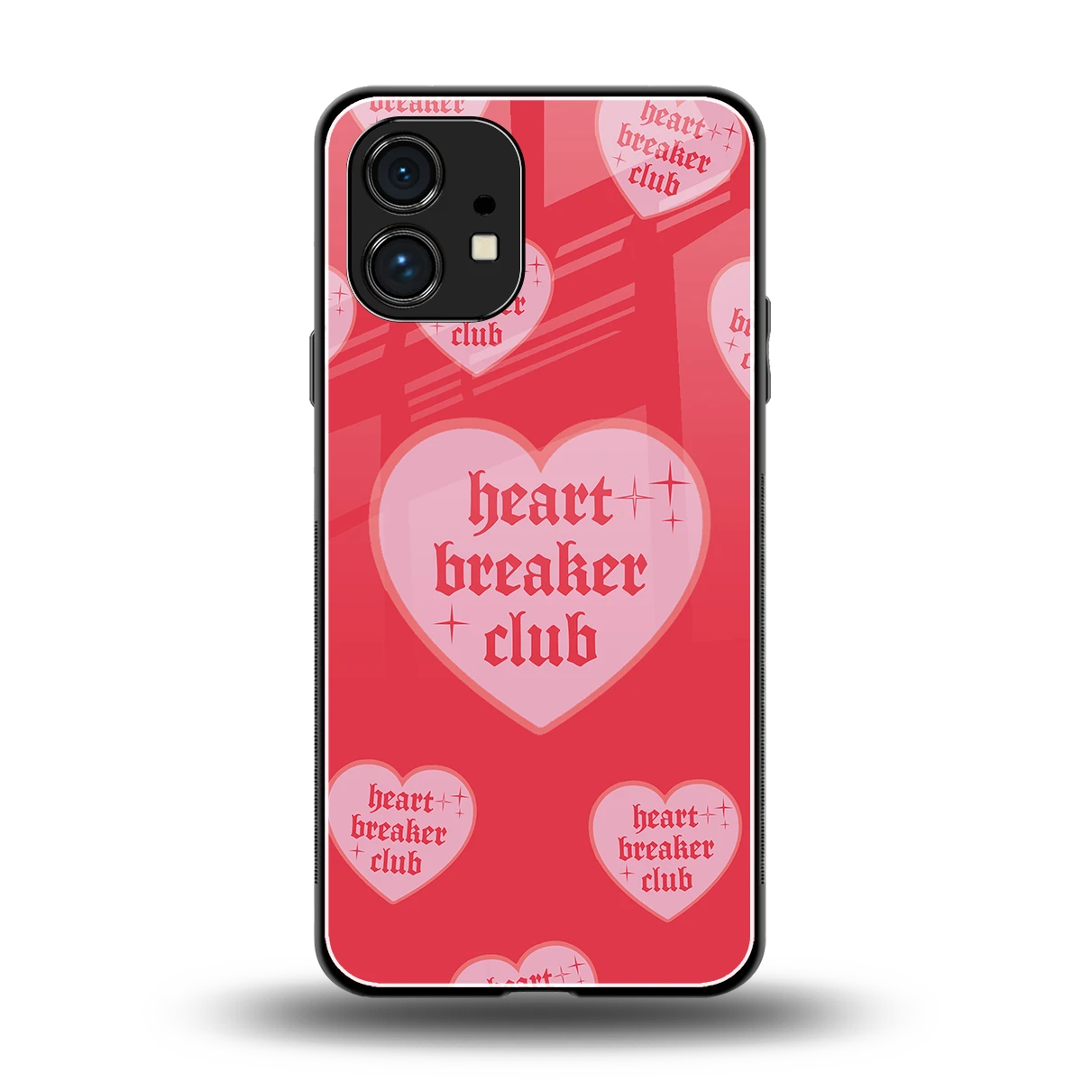 Heart Breaker Club back phone cover | glass case for nothing phone 1