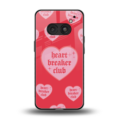 Heart Breaker Club back phone cover | glass case for nothing phone 2a plus