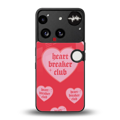Heart Breaker Club back phone cover | glass case for nothing phone 3