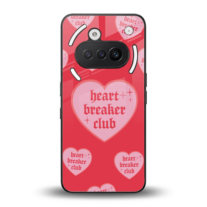 Heart Breaker Club back phone cover | glass case for nothing phone 3a