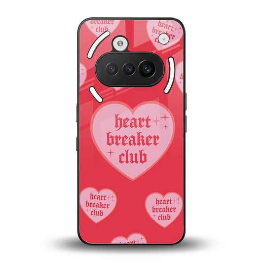 Heart Breaker Club back phone cover | glass case for nothing phone 3a