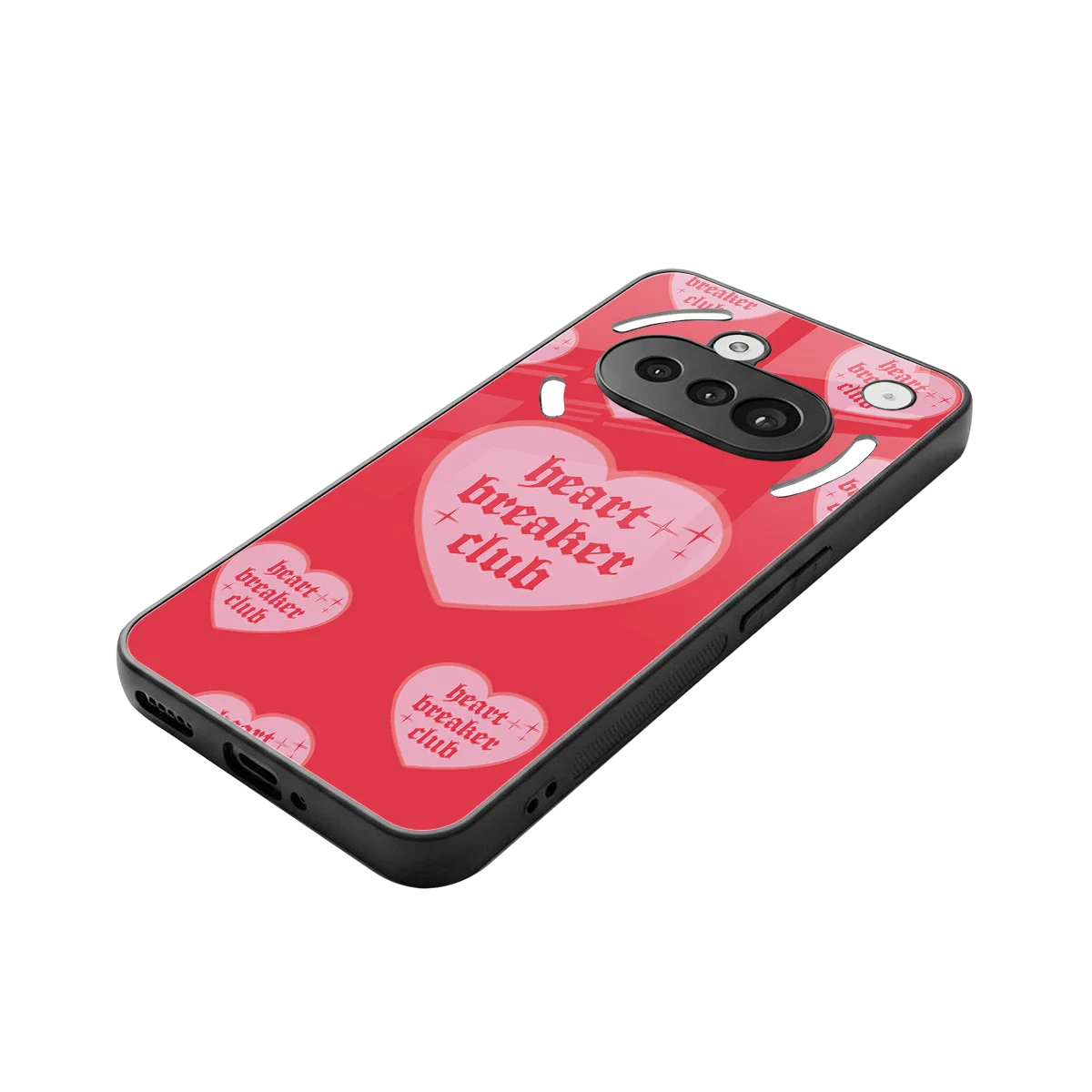 Heart Breaker Club stylish phone case for nothing phone 3a | glossy glass and slim fit