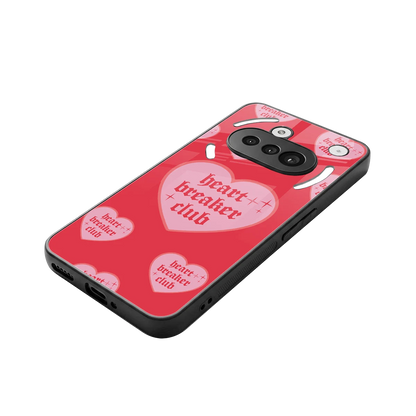 Heart Breaker Club stylish phone case for nothing phone 3a | glossy glass and slim fit