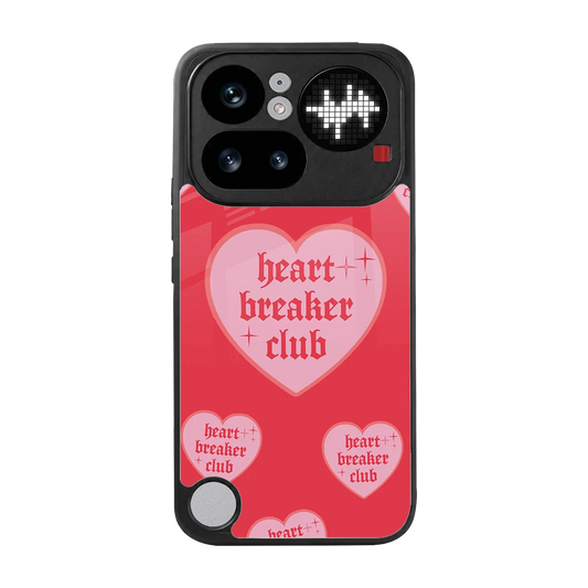 Heart Breaker Club back phone cover | glass case for nothing phone 4a pro