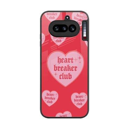 Heart Breaker Club back phone cover | glass case for nothing phone 4a