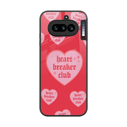Heart Breaker Club back phone cover | glass case for nothing phone 4a
